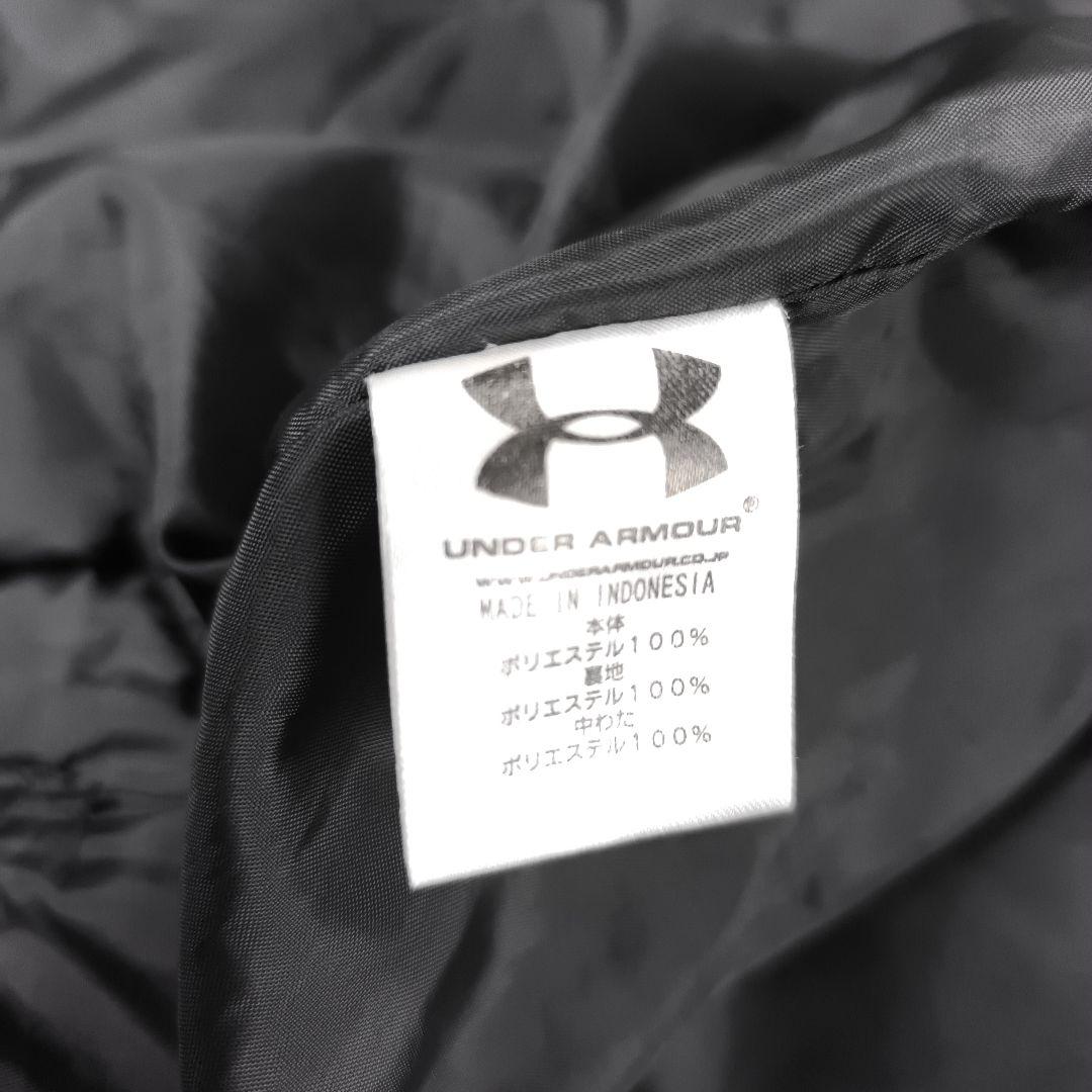 極美品✨ UNDER ARMOUR アンダーアーマー ベンチコート ロゴ刺繍 黒