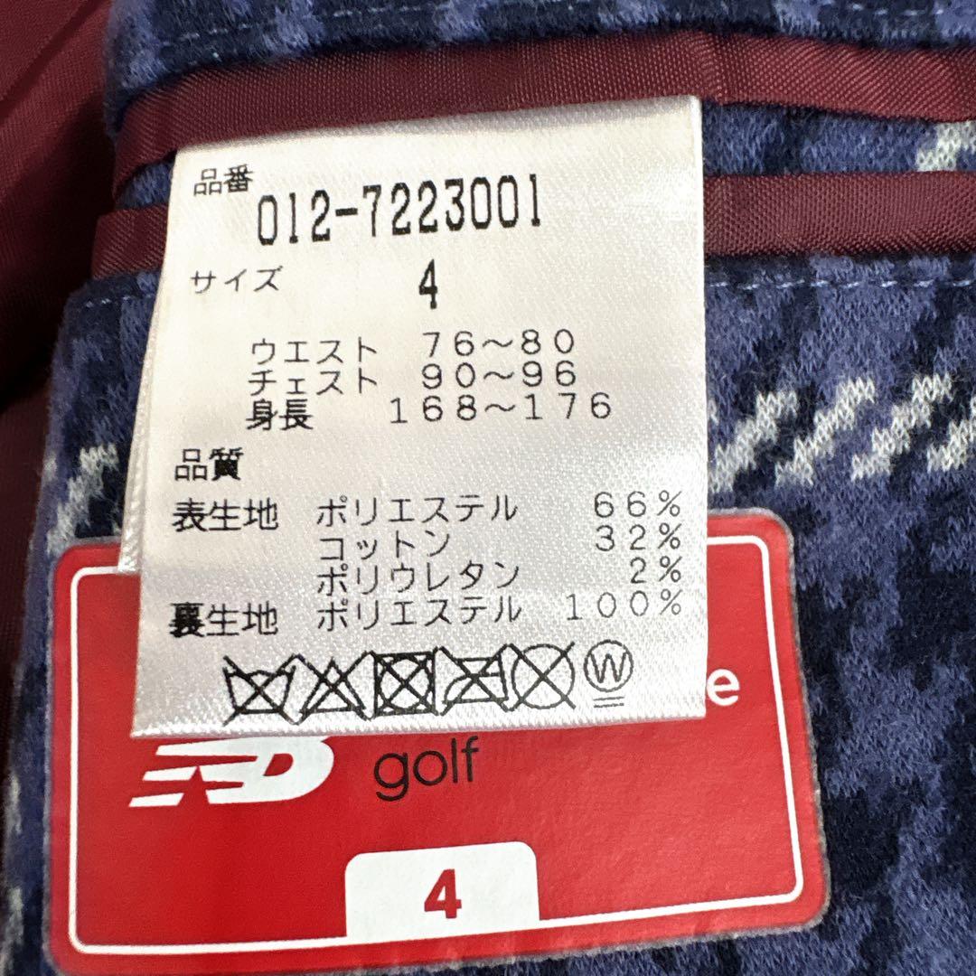 ニューバランスゴルフ 千鳥格子 ウインドウペン ジャケット テーラード コットン