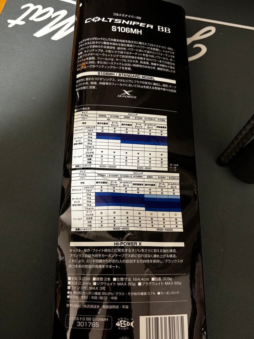 シマノ　21 コルトスナイパーBB 106MH ジギングロッド