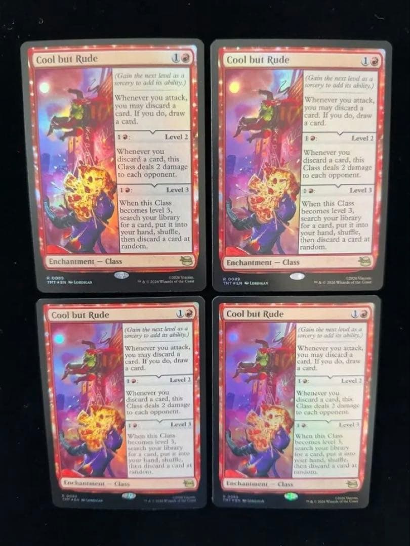 【foil】華麗だが無礼者　英語　4枚セット