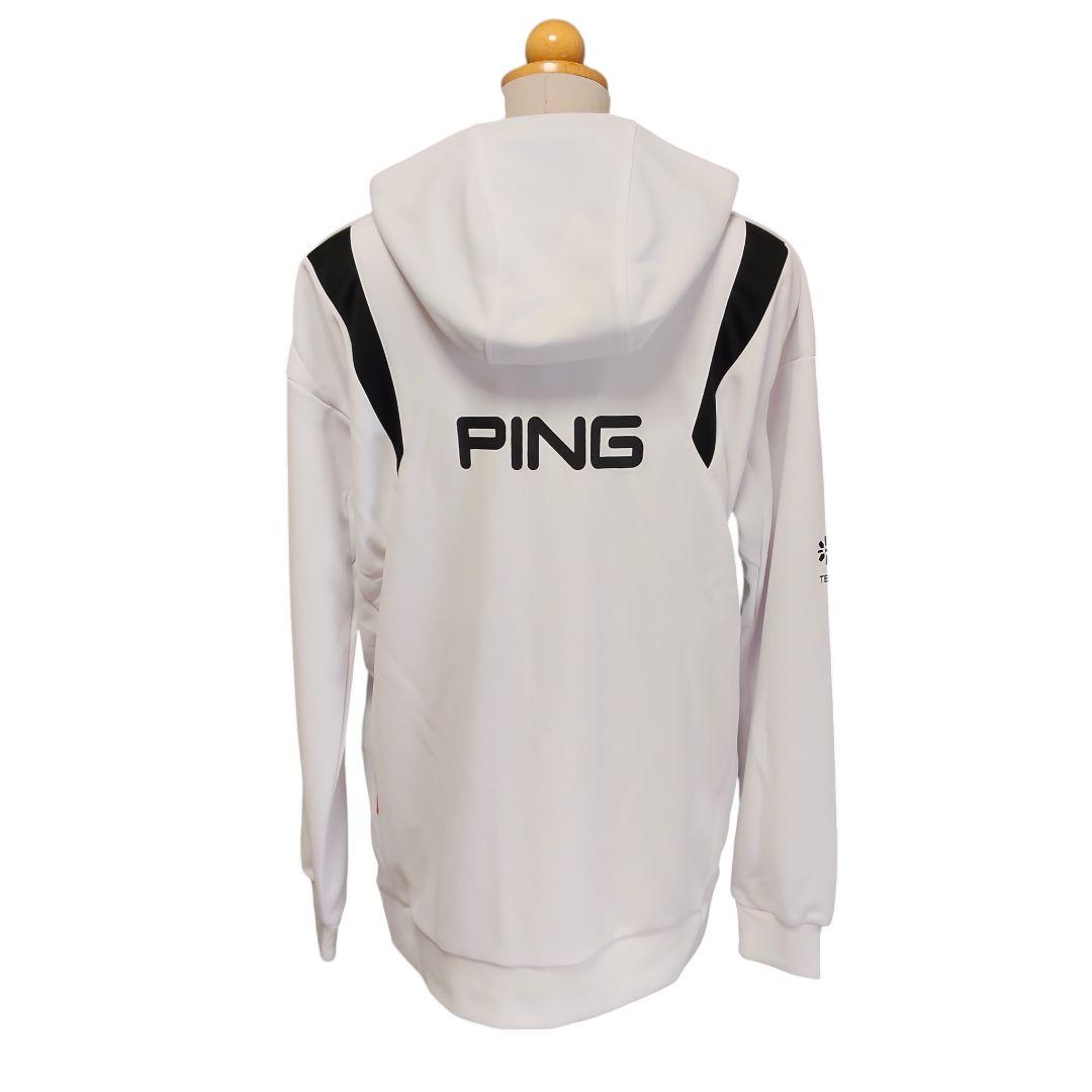 PING ピン ゴルフウェア パーカー M 白 メンズ 撥水 ストレッチ