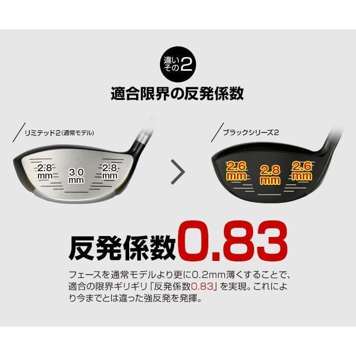 新品 マキシマックス ドライバー ブラックシリーズ2 適合限界高反発加工