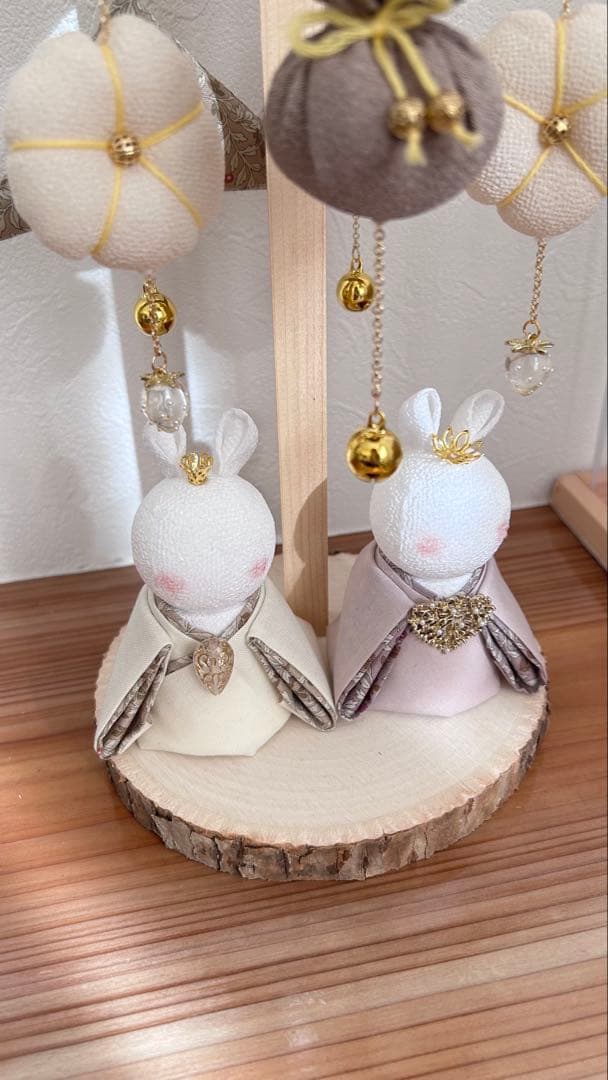 【つるし雛】ハンドメイド ナチュラル つるし飾り／ひな祭り｜ケース付き