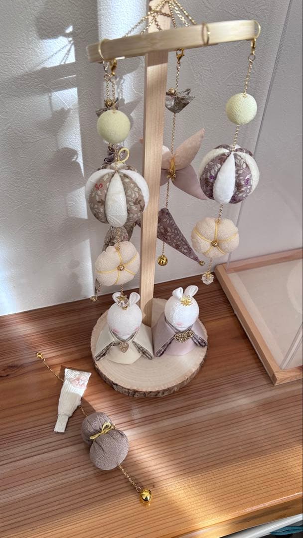【つるし雛】ハンドメイド ナチュラル つるし飾り／ひな祭り｜ケース付き