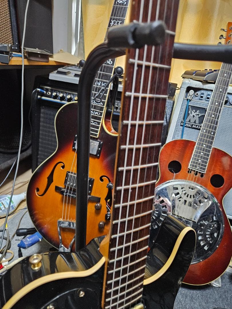 Godin acousticaster passive　レース他改良多　動画！