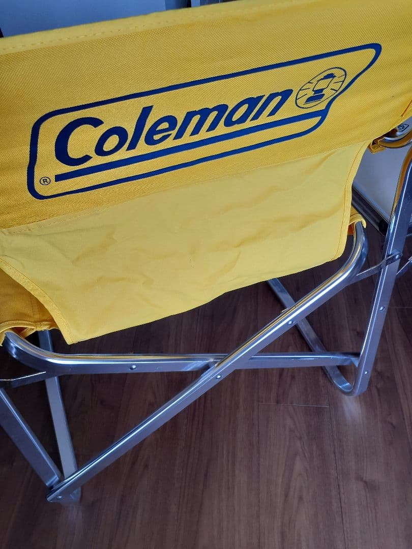 Coleman アウトドアチェア サイドテーブル付き(イエロー)
