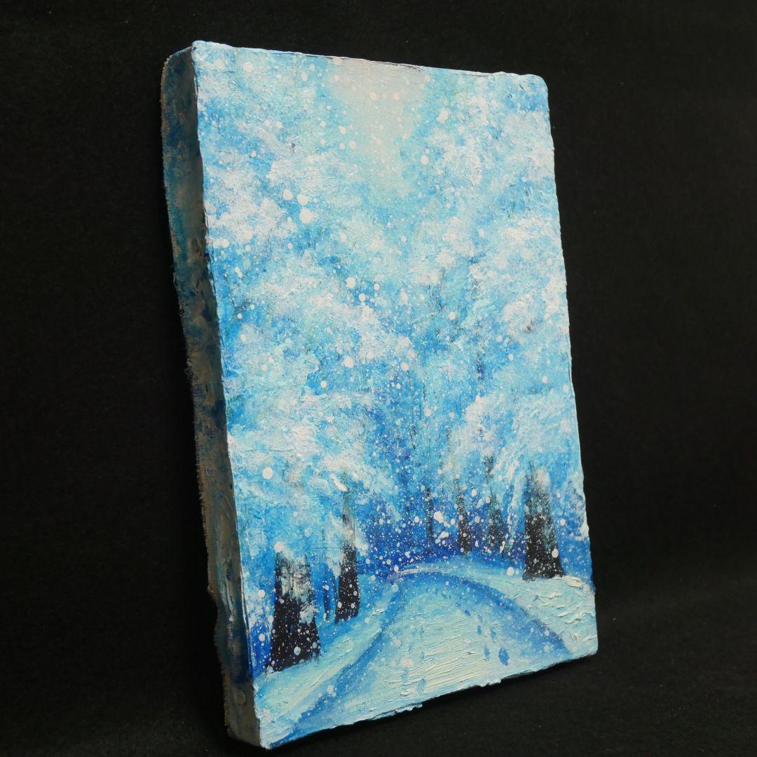 油絵 絵画 【雪景色】