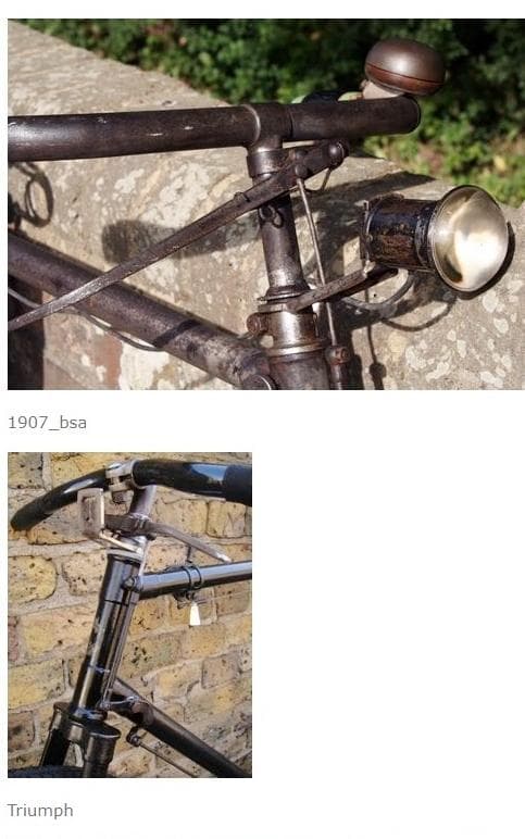博物館級 希少1900年頃のロッド式フロントブレーキレバー実用車骨董アンティーク