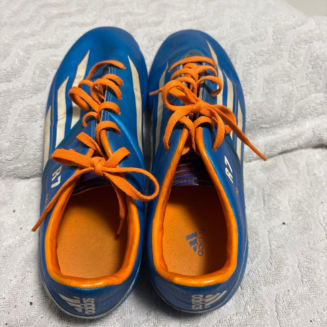 adidas f10 R7 サッカーシューズ スパイク 青/オレンジ