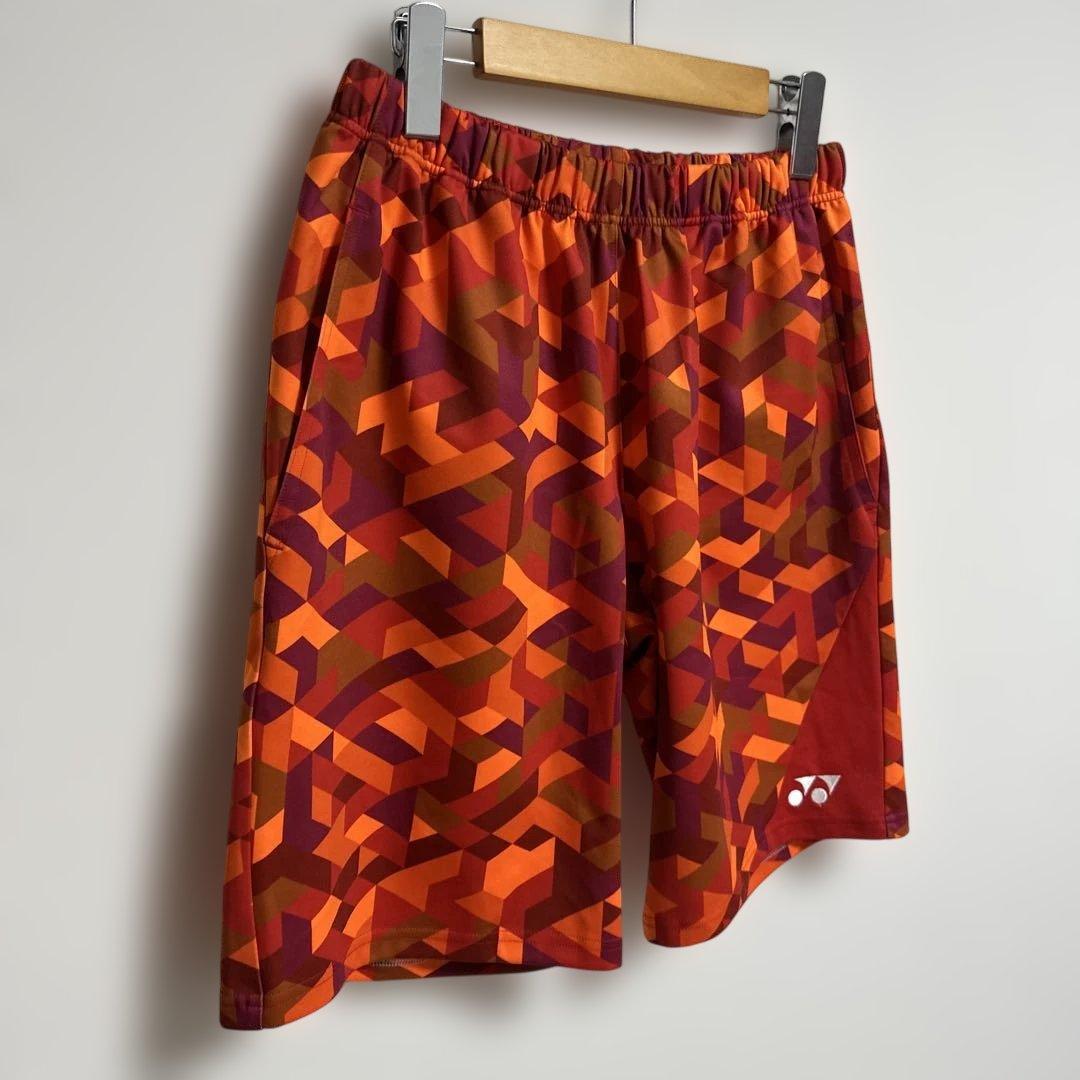 【美品】YONEX ハーフパンツ　ベリークールユニ　柄パン　赤