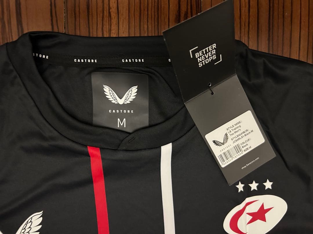 【新品未使用】Castore ラグビー サラセンズ　トレーニングT　長袖　黒　M
