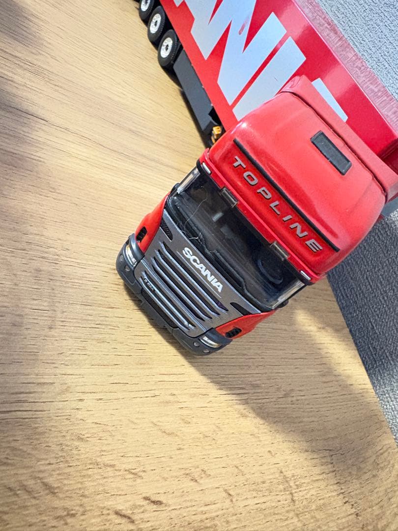 SCANIA TOPLINE 赤 フルトレーラー 1/50