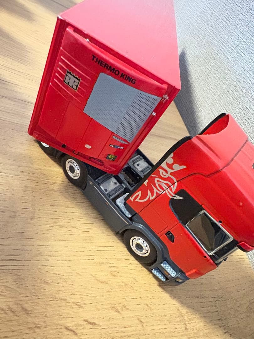 SCANIA TOPLINE 赤 フルトレーラー 1/50
