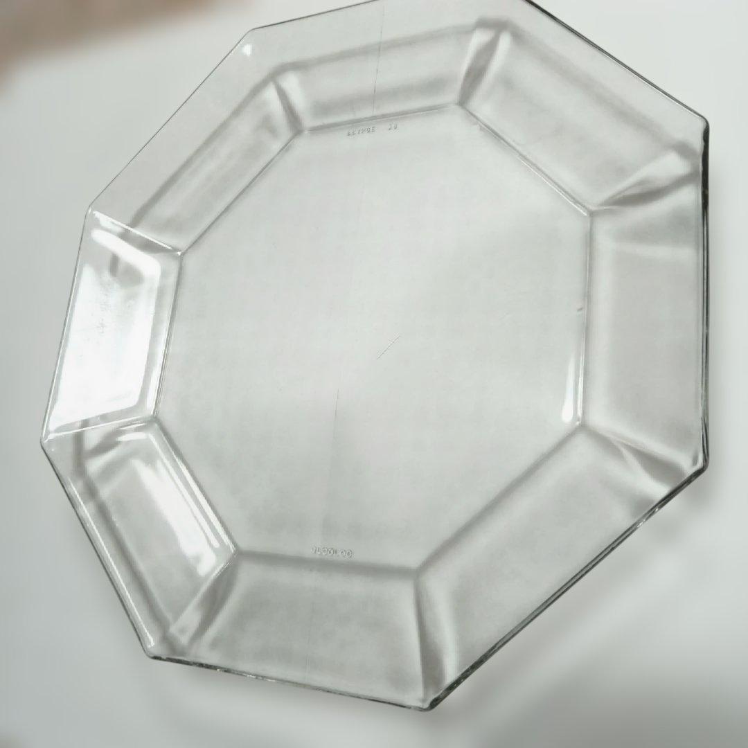 八角形 透明皿 約22cm