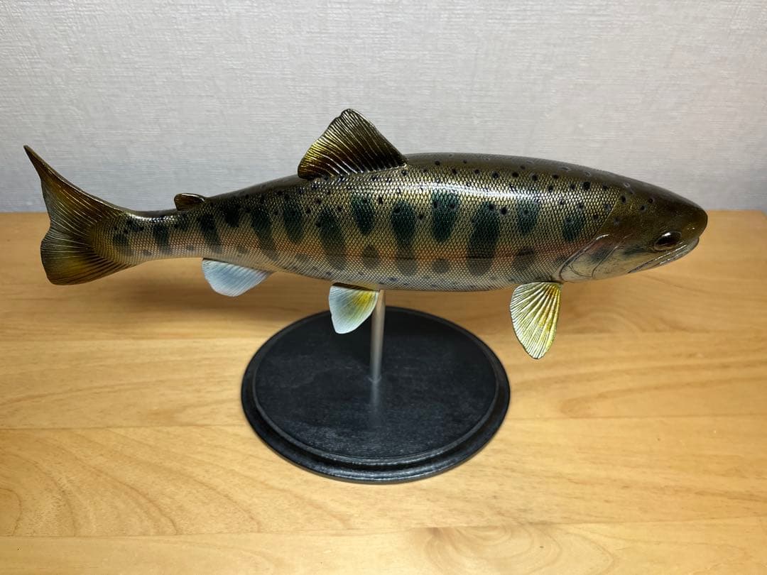 ヤマメ フィギュア27cm レプリカ　釣り　インテリア　魚　ハンドメイド