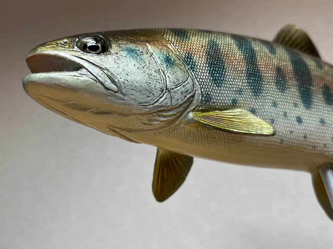 ヤマメ フィギュア27cm レプリカ　釣り　インテリア　魚　ハンドメイド
