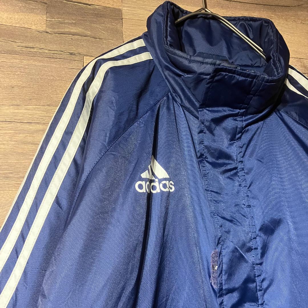adidas　アディダス　ウォームアップジャケット　紺/グレー　サイズO