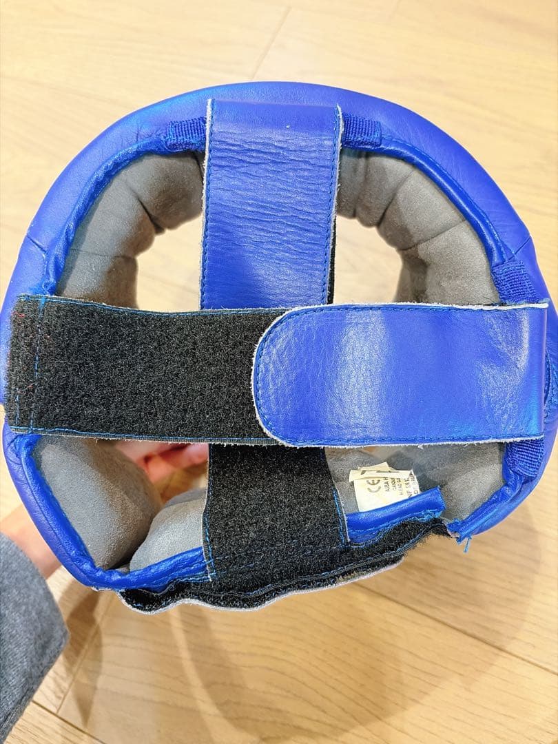 adidas 赤 青　ボクシング　ヘッドギア