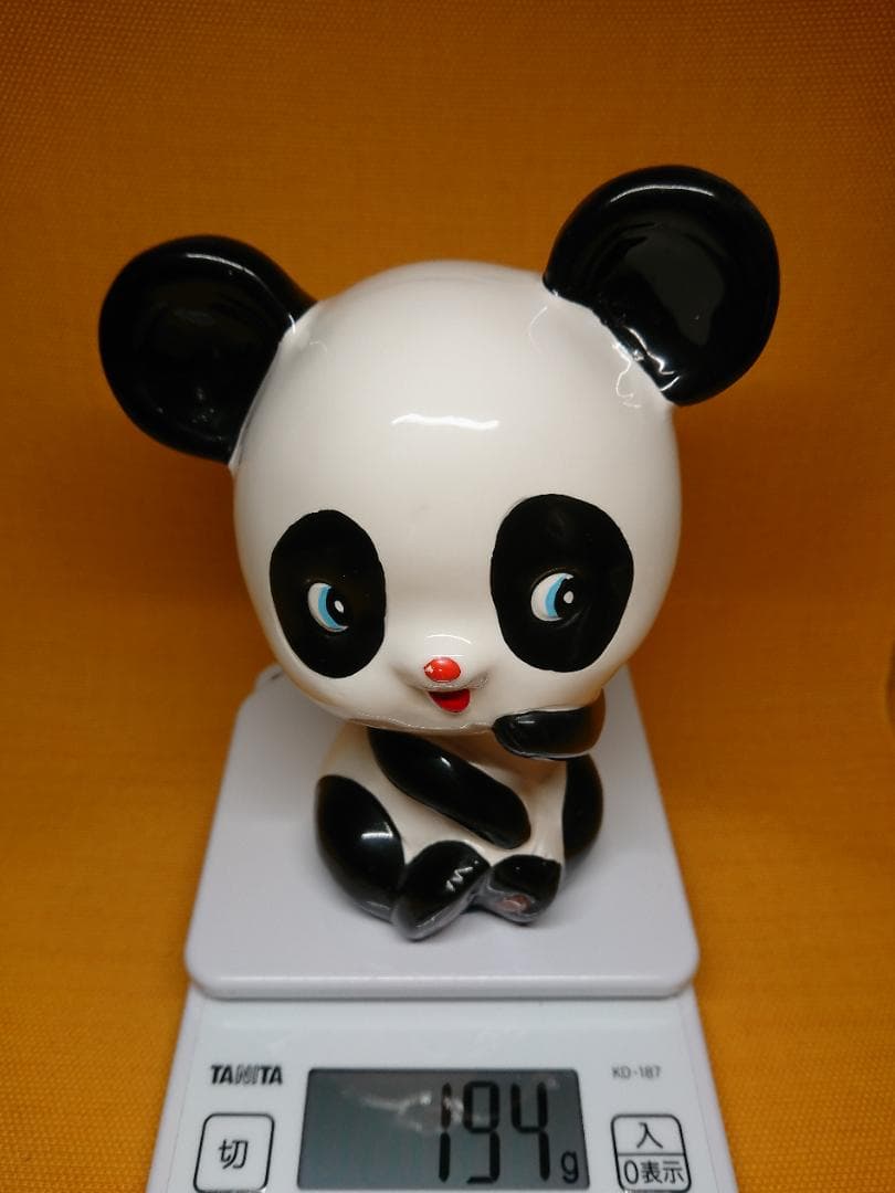 【美品】パンダ　陶器　レトロ　置物　インテリア　工芸品　美術品　A1065