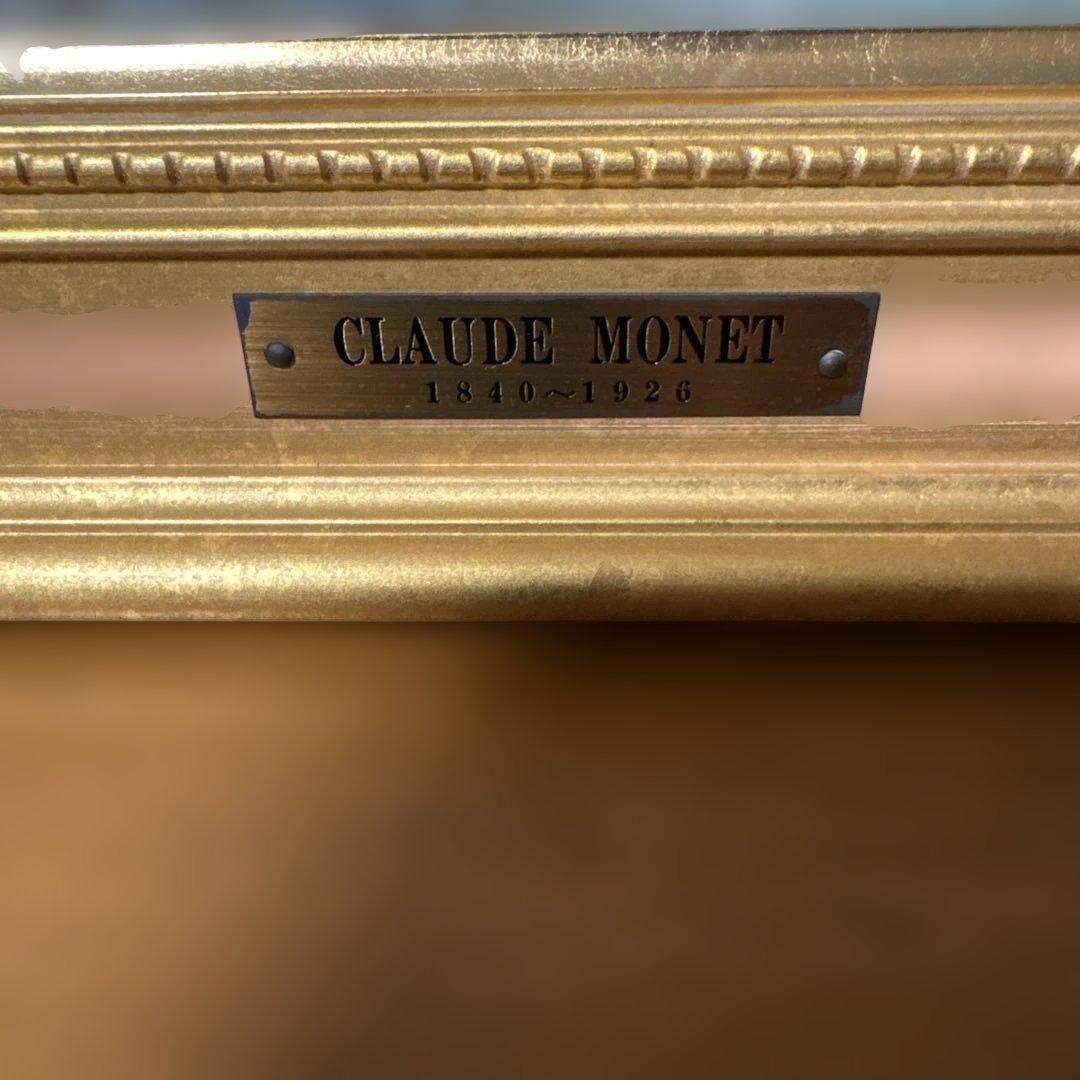 pink6　Claude Monet 睡蓮 油彩画 立体複製画
