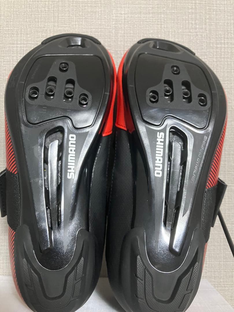 新品未使用SHIMANO 赤 ビンディングシューズ
