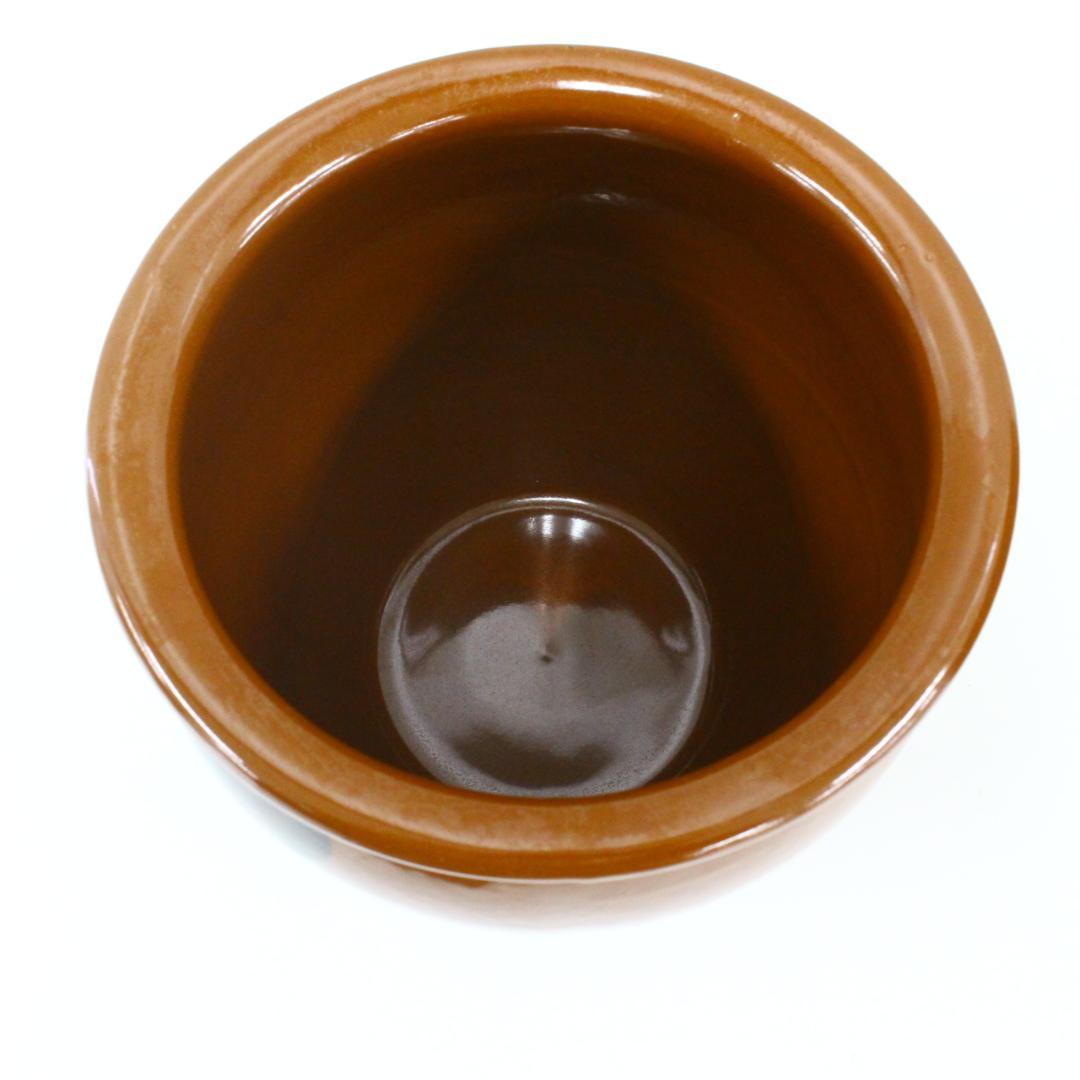◇美品 常滑焼 久松窯 切立 陶器瓶 5号＆ミニ瓶0.8号 蓋付き 梅干漬け瓶