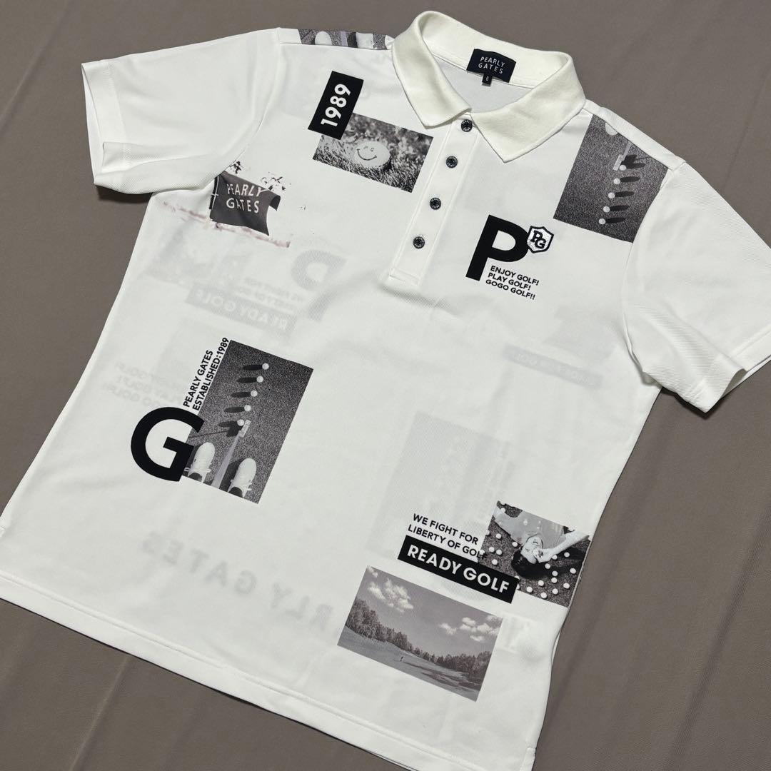 パーリーゲイツPEARLY GATES グラフィックプリントポロシャツ 6