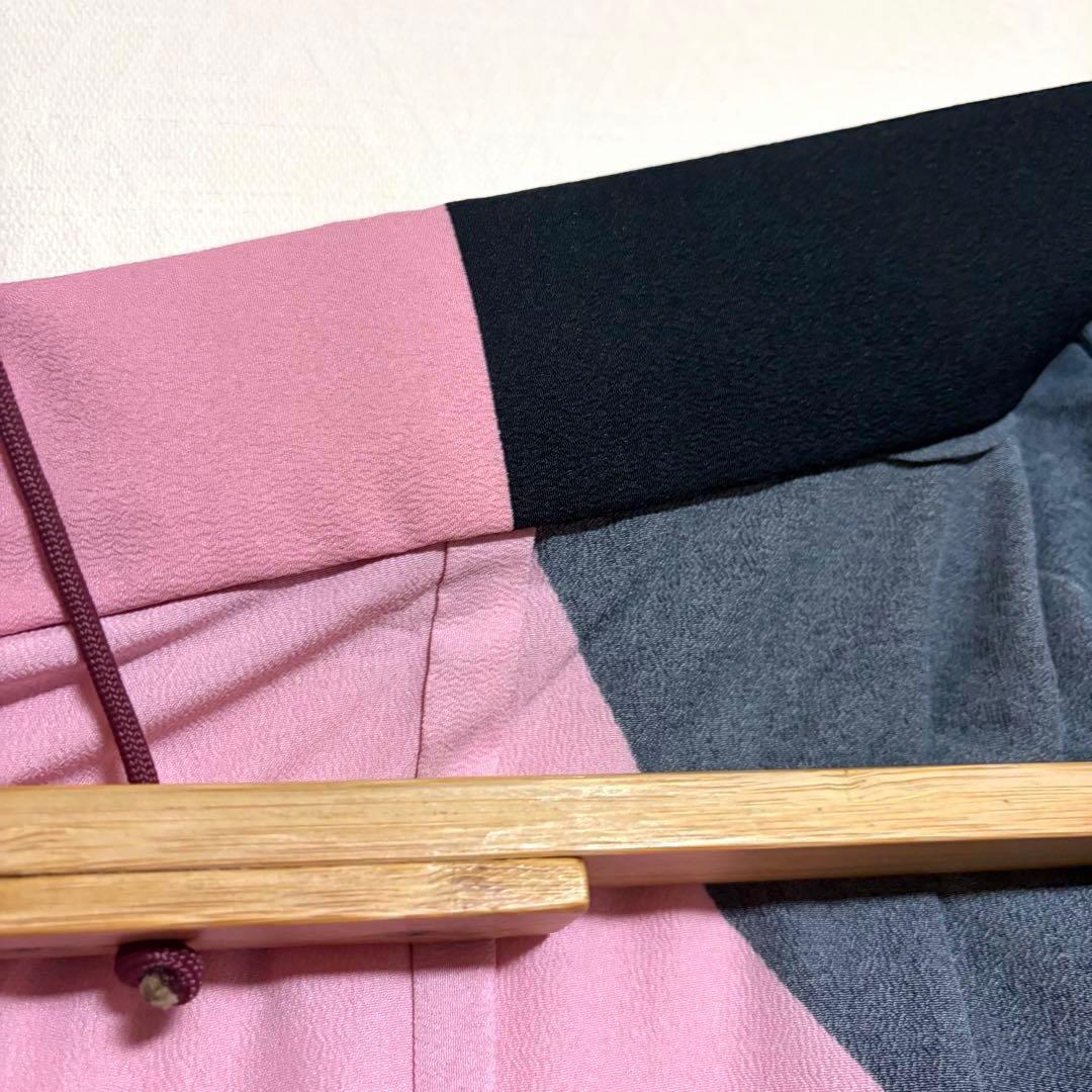 【舞台衣装】 稲穂模様？ 抽象的 金彩入り 背抜き バチ衿 身丈約154cm