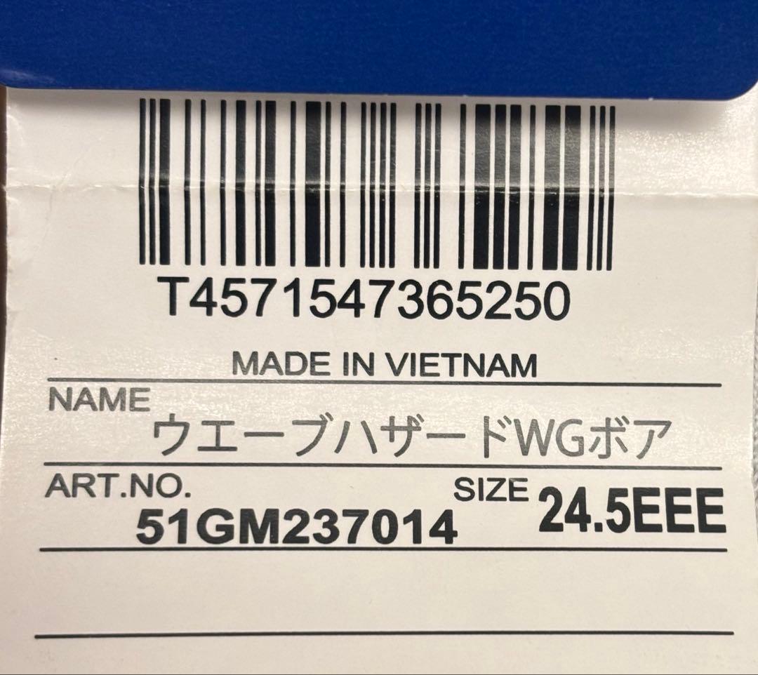 新品、未使用！　ミズノ ゴルフシューズ ウエーブハザード WG ボア　24.5