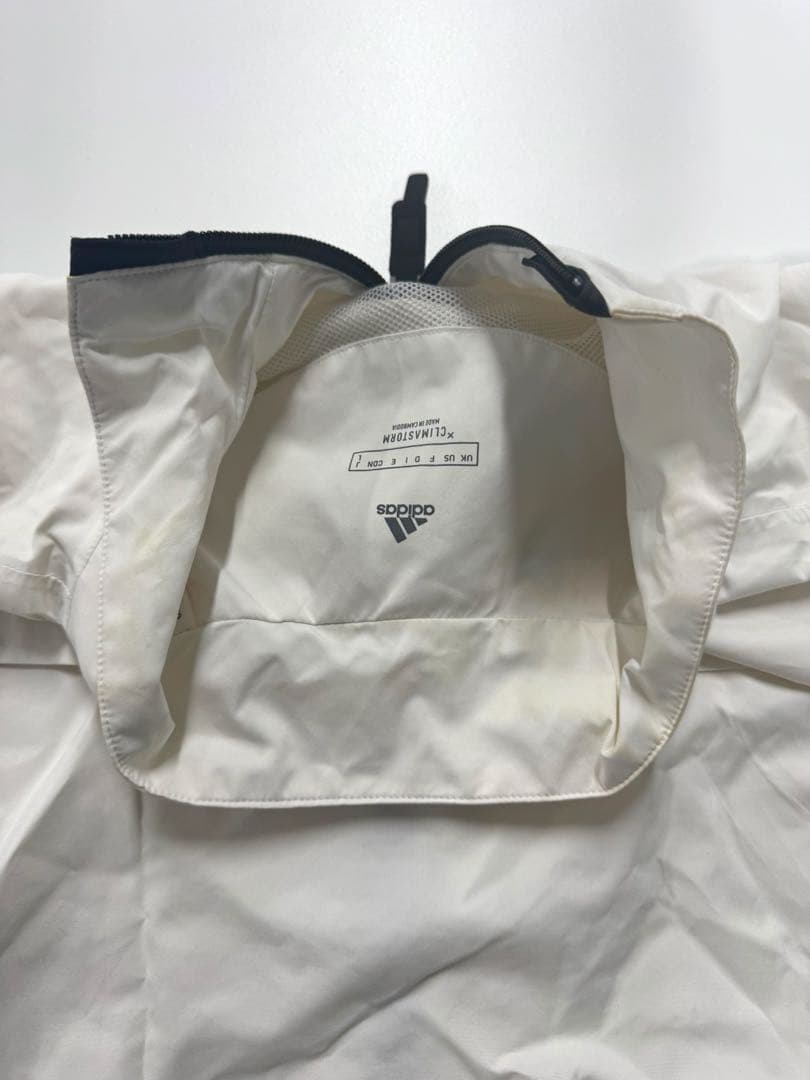 adidas レインウェア ホワイト/ブラック