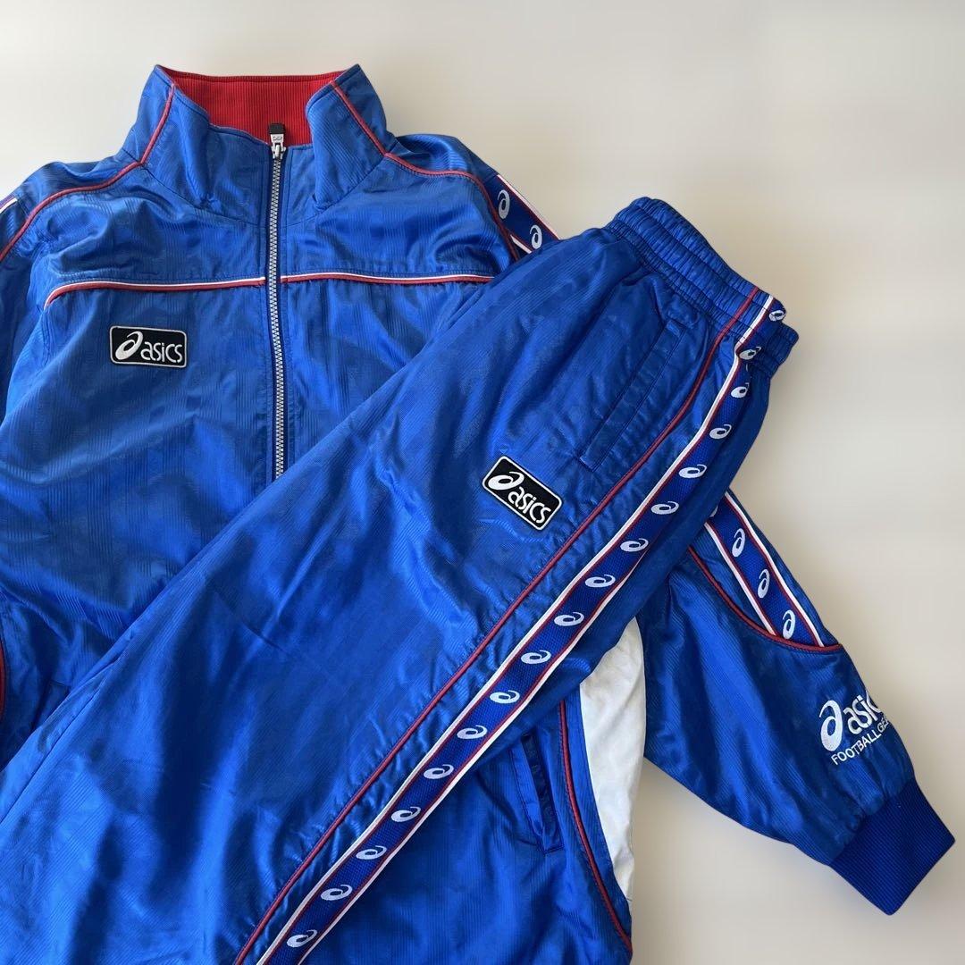 【極美品】asics footballgear ウインドブレーカー上下セット