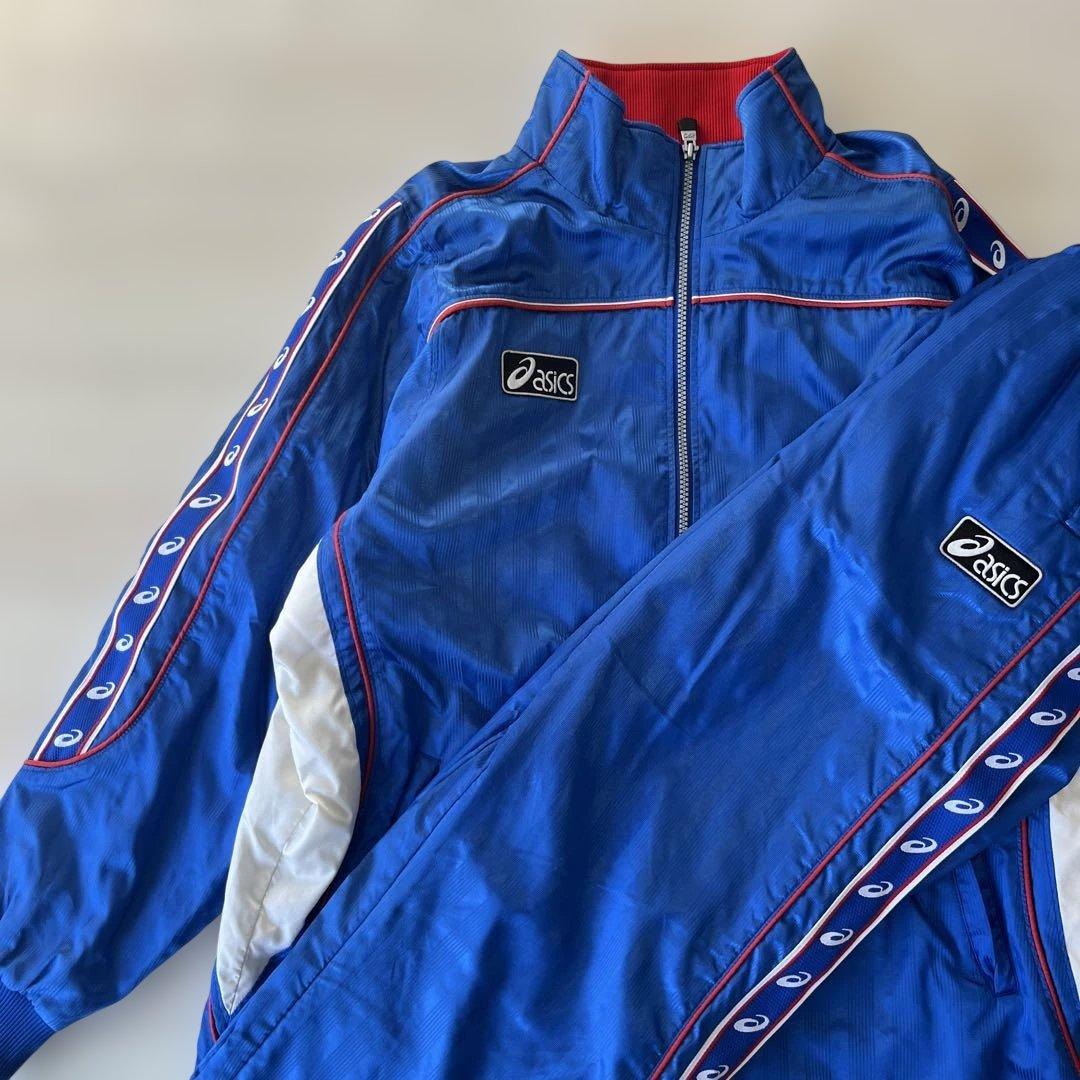 【極美品】asics footballgear ウインドブレーカー上下セット