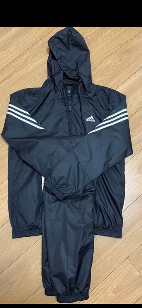 adidas ウーブンフードトラックスーツ O サイズ ウインドブレーカー