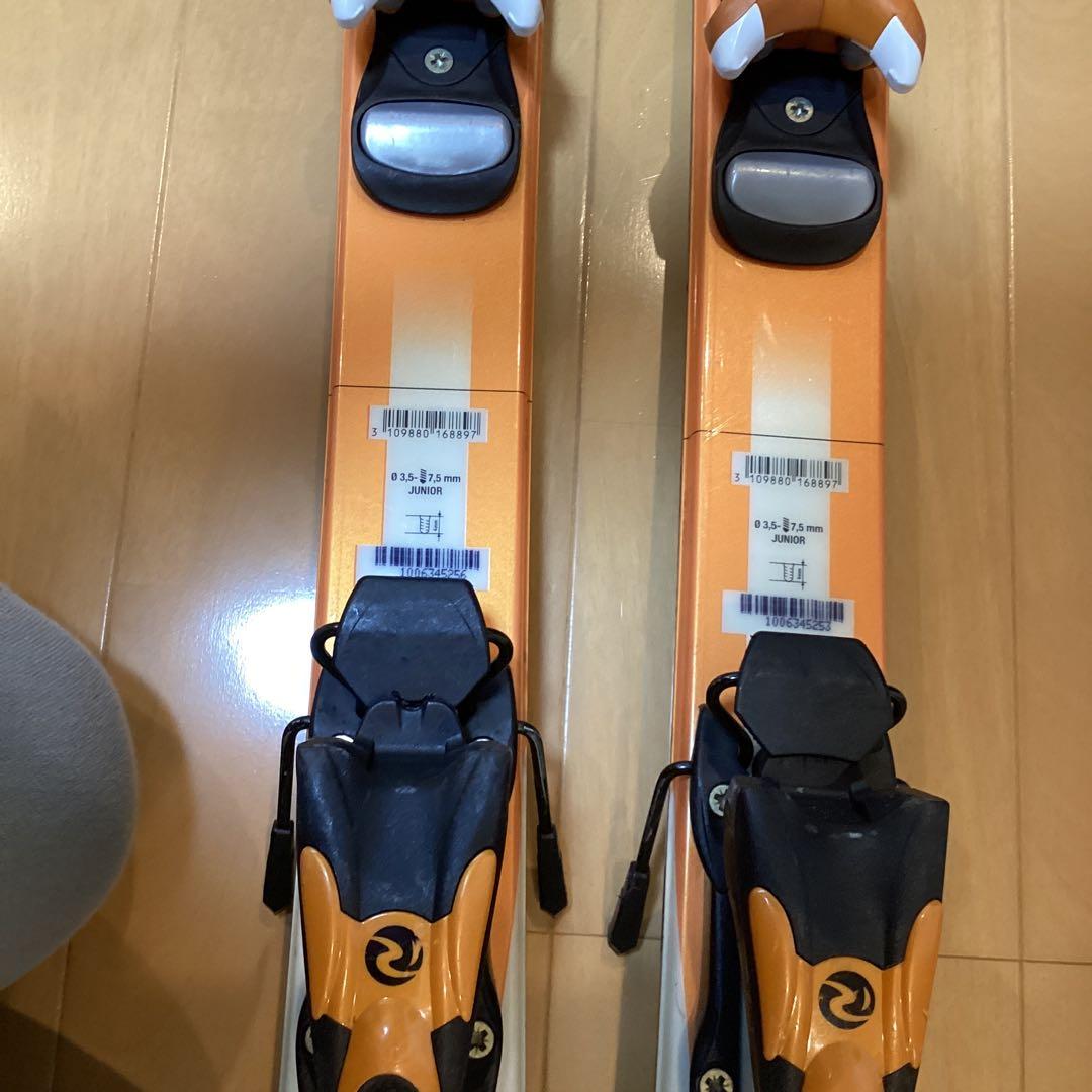 キッズ　ジュニア　ロシニョールカービングスキー110cm ストック(靴サービス)