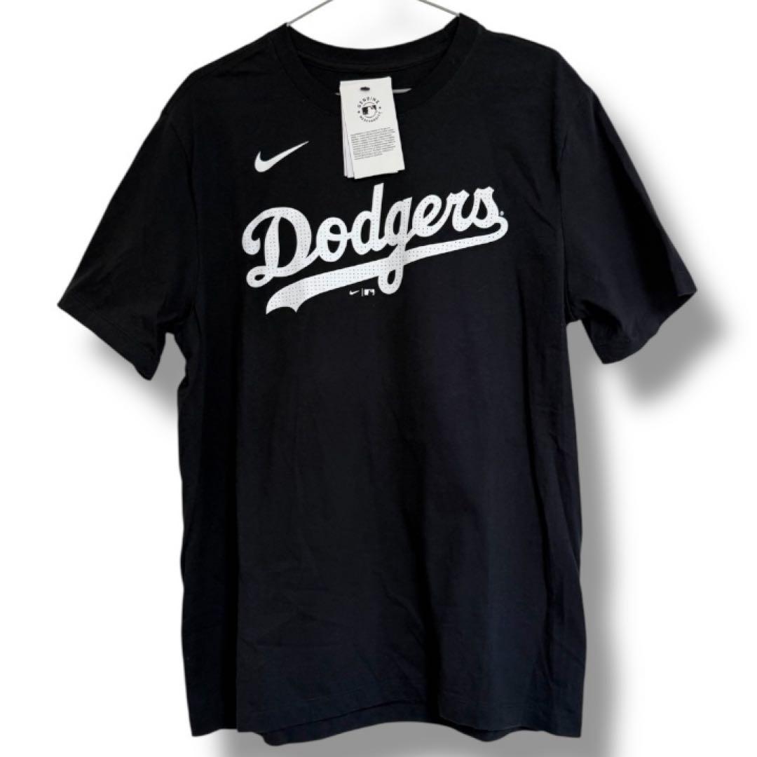 タグ付き 大谷翔平 ohtani 17 Dodgers ドジャース ユニ L 黒