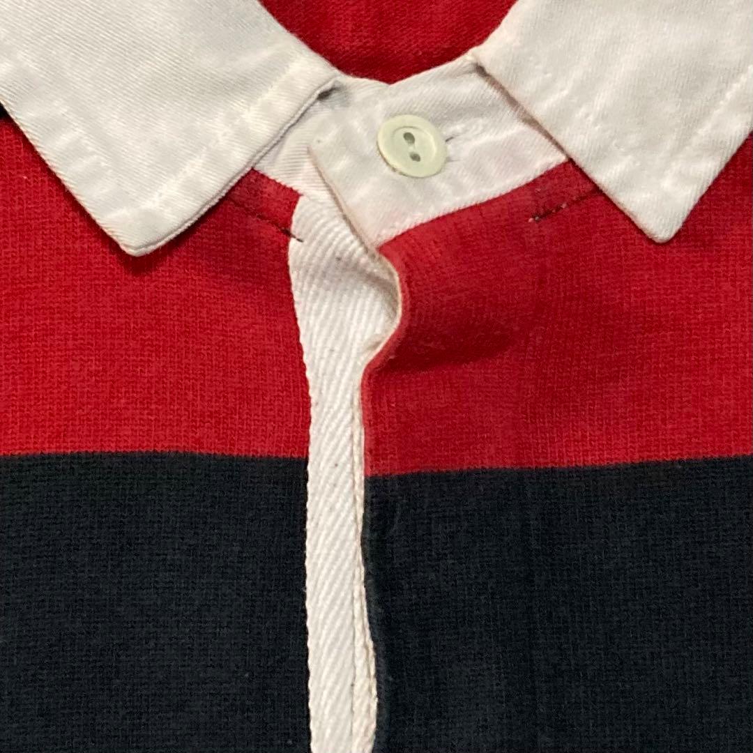 PolobyRalphLauren RugbyShirt 刺繍ロゴ 90s XL