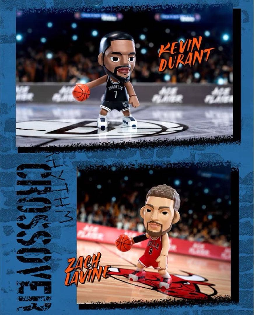 NBAフィギュア6種 デュラント ローズ モラント ラビーン ミッチェル ビール