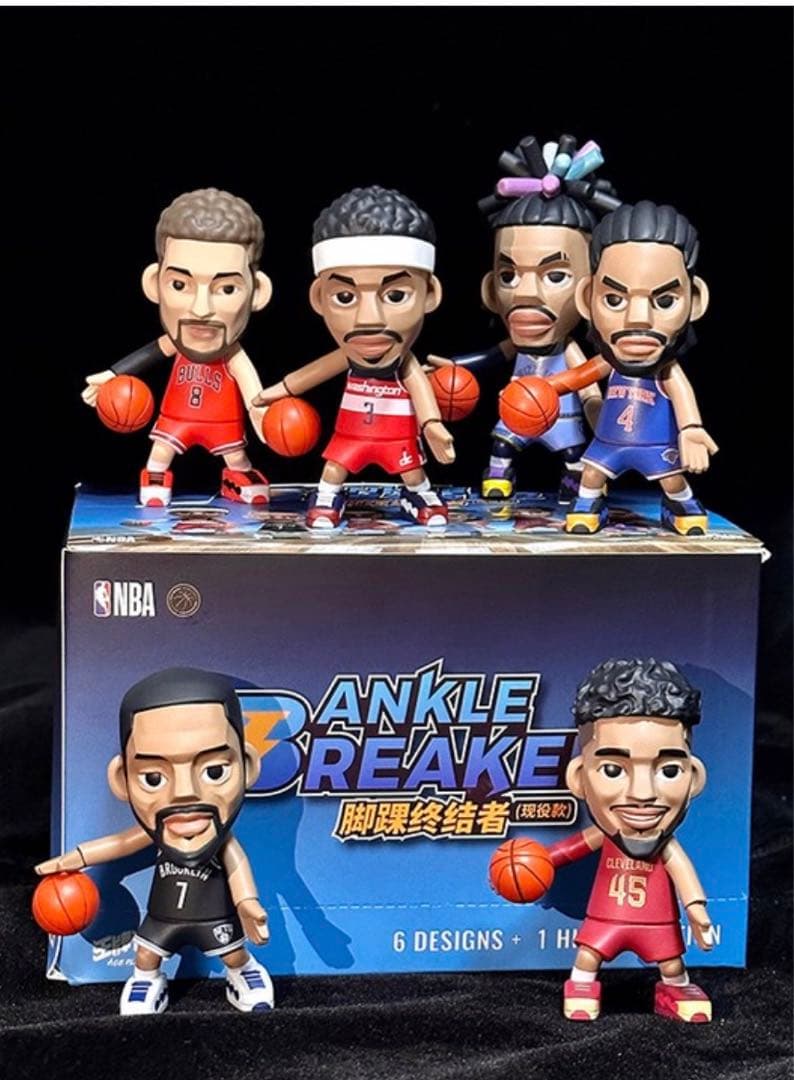NBAフィギュア6種 デュラント ローズ モラント ラビーン ミッチェル ビール