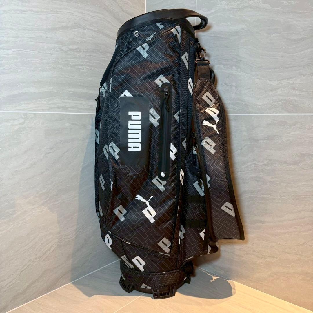 【美品】PUMA プーマ　ブラックロゴ　キャディバッグ