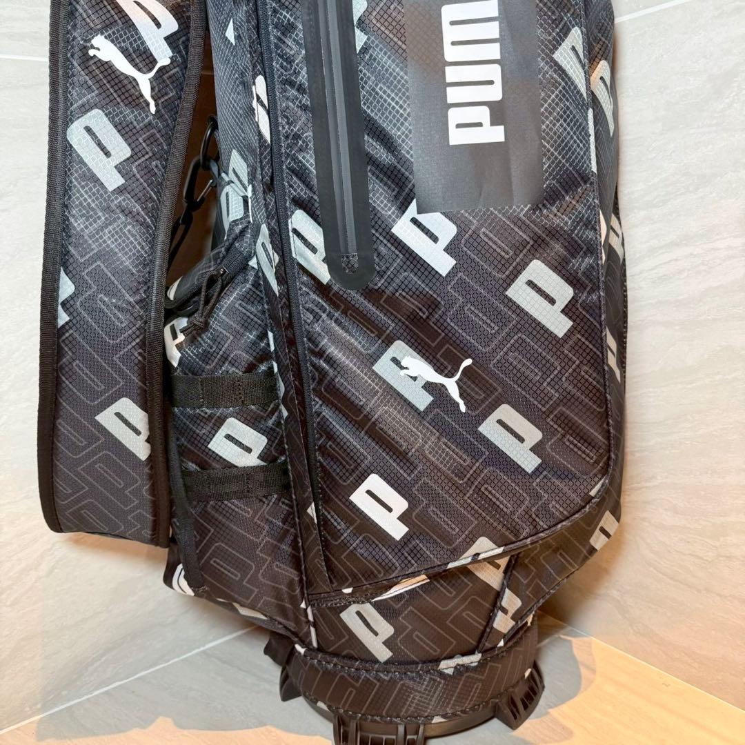 【美品】PUMA プーマ　ブラックロゴ　キャディバッグ