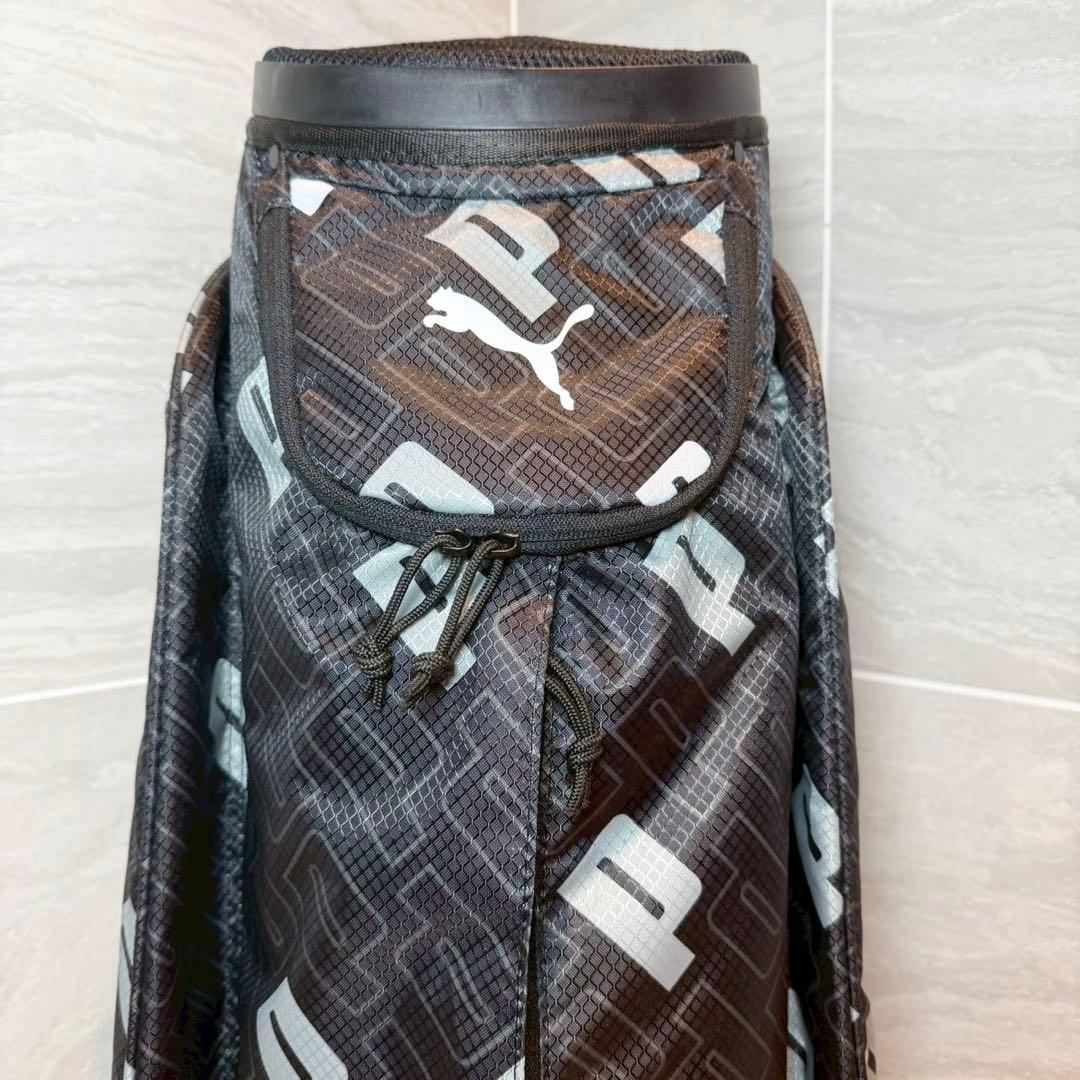 【美品】PUMA プーマ　ブラックロゴ　キャディバッグ