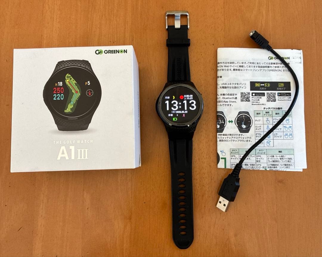 中古 GREENON ゴルフウォッチ A1-III グリーンオン