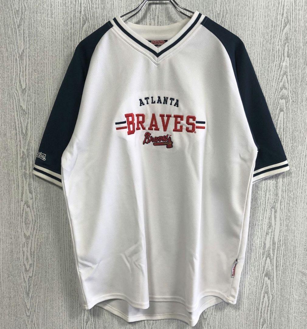 MLB☆刺繍ロゴ　ゲームシャツ　メジャー　XL 半袖　野球　古着