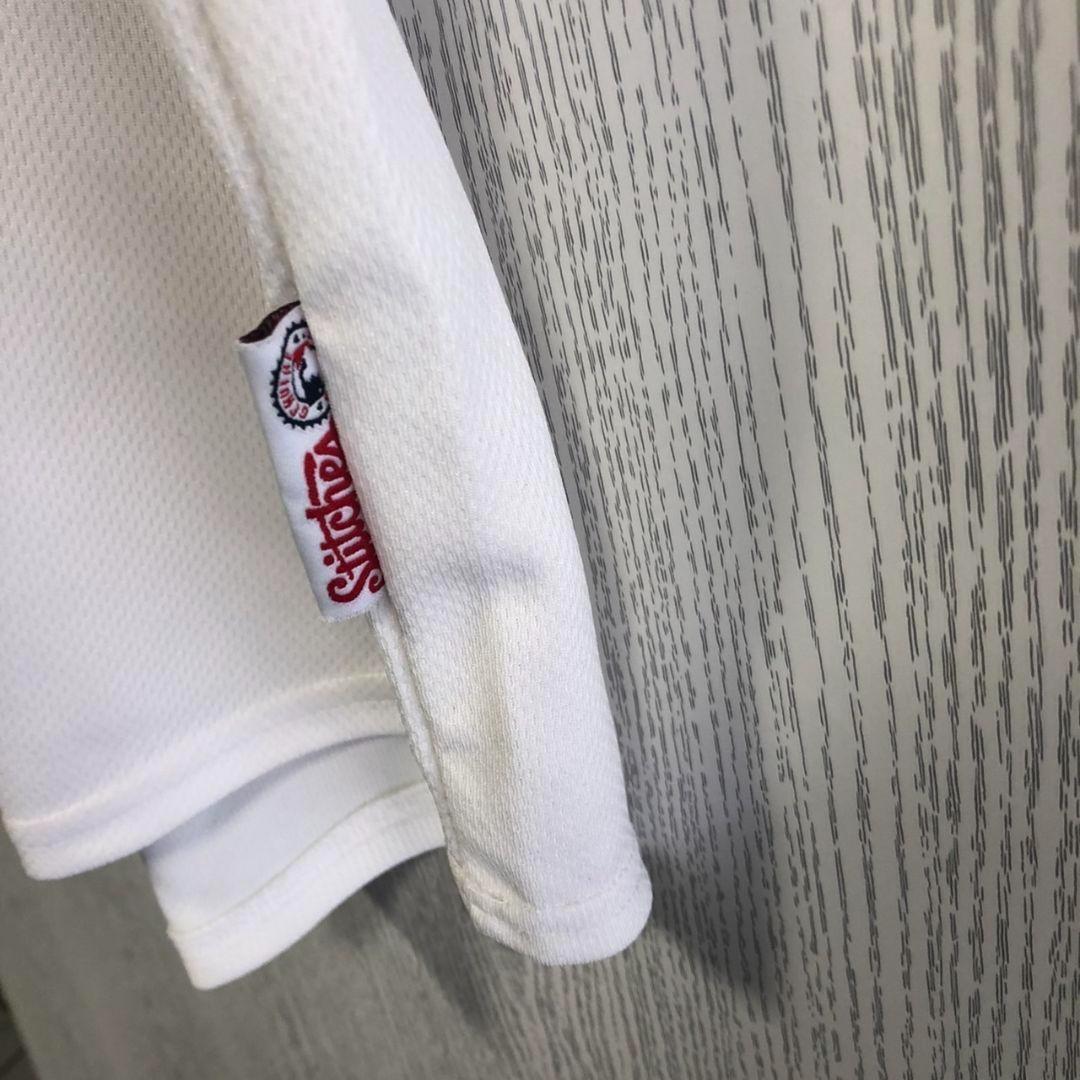 MLB☆刺繍ロゴ　ゲームシャツ　メジャー　XL 半袖　野球　古着