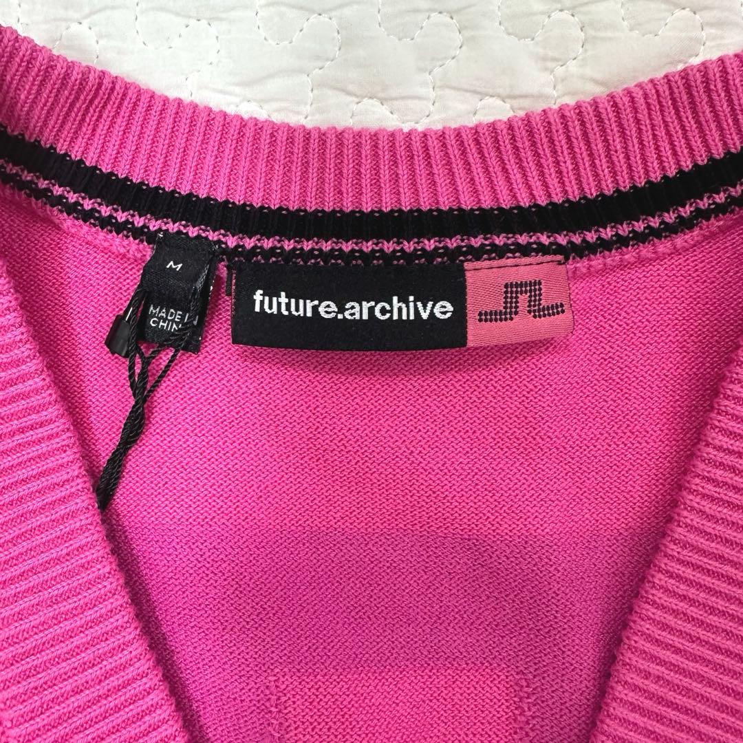 新品⭐︎ J.LINDEBERG メンズ　ニットベスト　ピンク　M