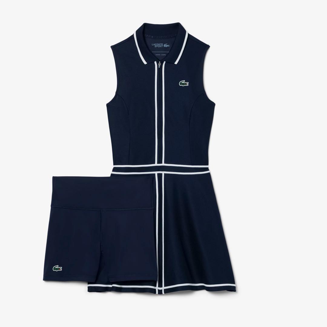 【Lacoste ゴルフ】ウルトラドライ鹿の子地ポロドレス