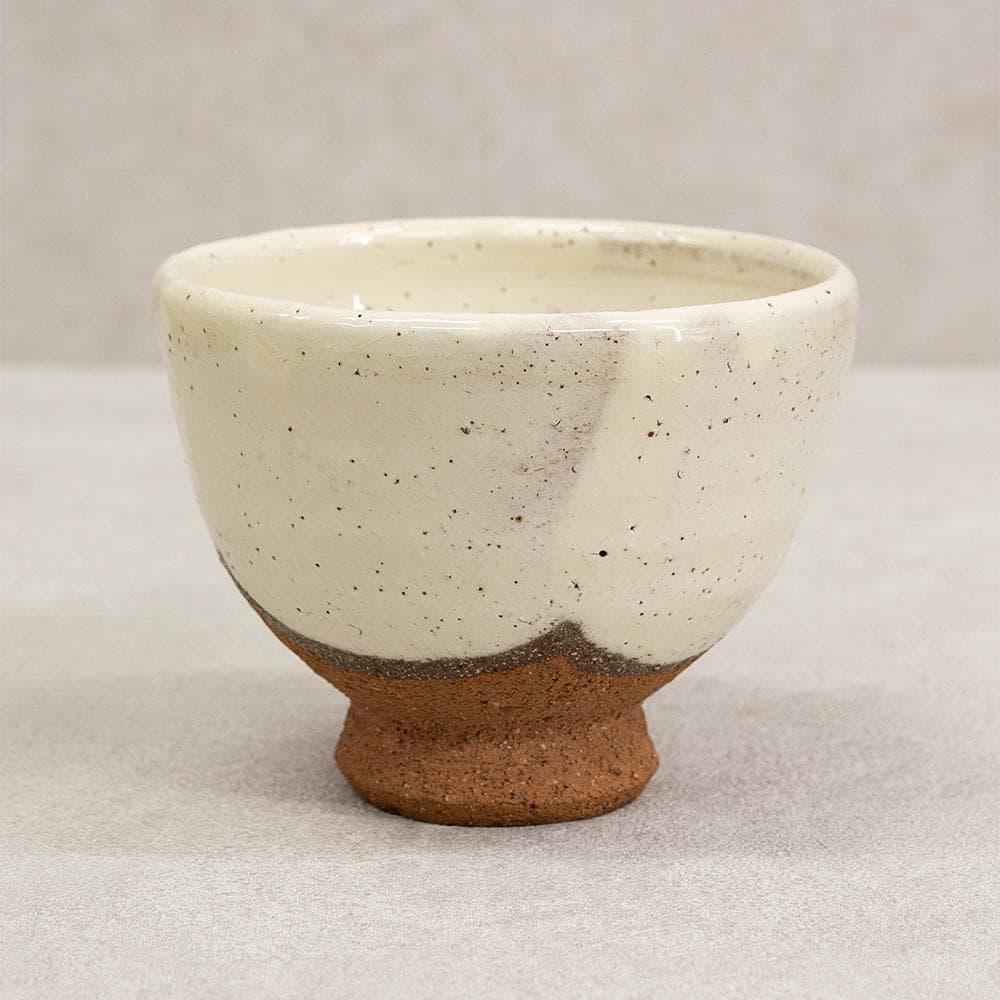船木研児 白釉茶碗 抹茶碗 共箱 民芸 スリップウェア 茶道具