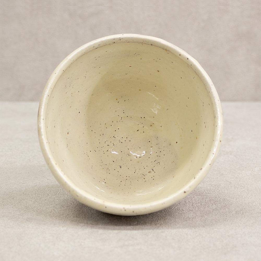 船木研児 白釉茶碗 抹茶碗 共箱 民芸 スリップウェア 茶道具