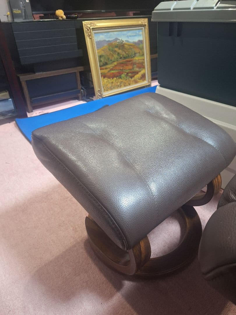 【引き取り専用】(値下げ)ヒモラ レザー リクライニングチェア(値段相談有り)