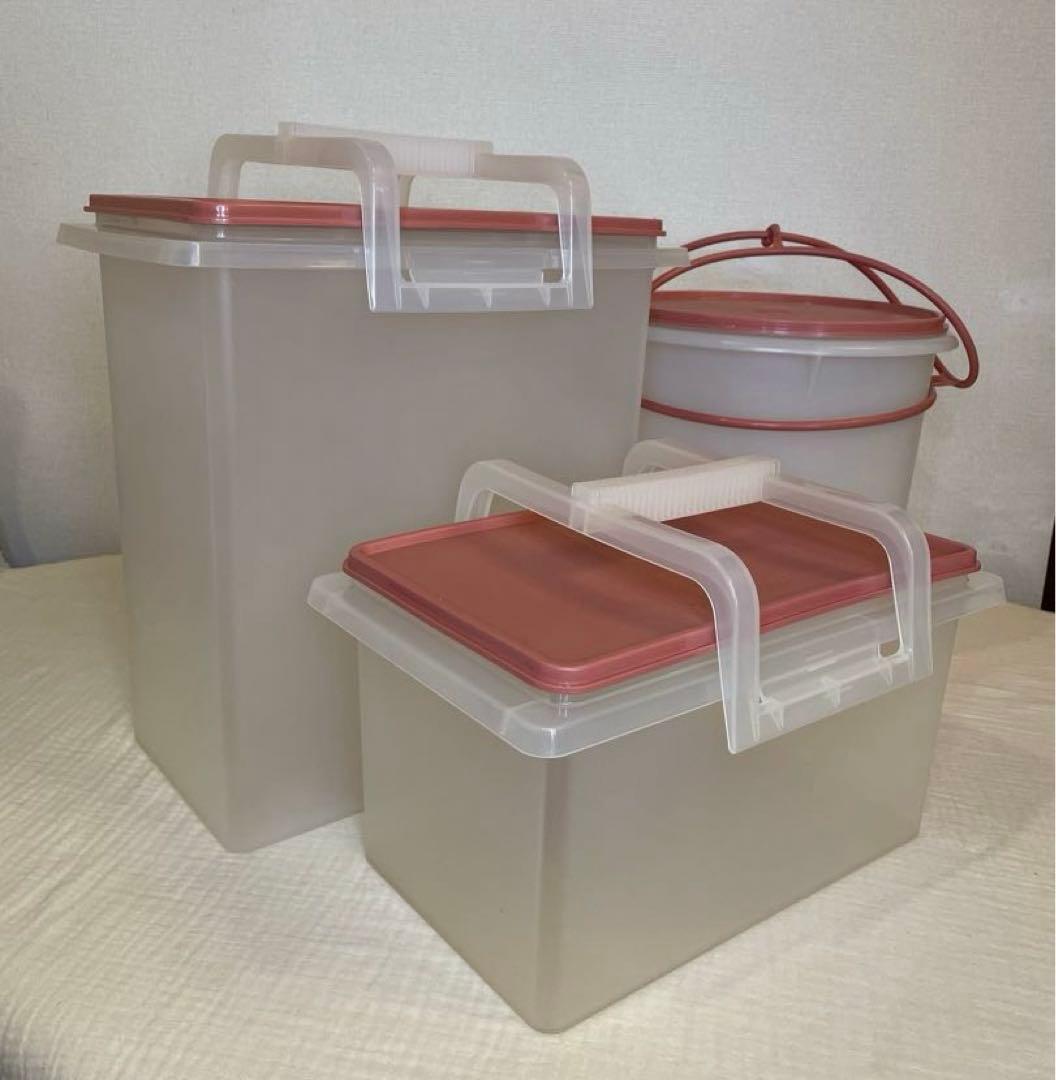 美品 タッパーウェア 5kg 10kg ライスキーパー 3点セット
